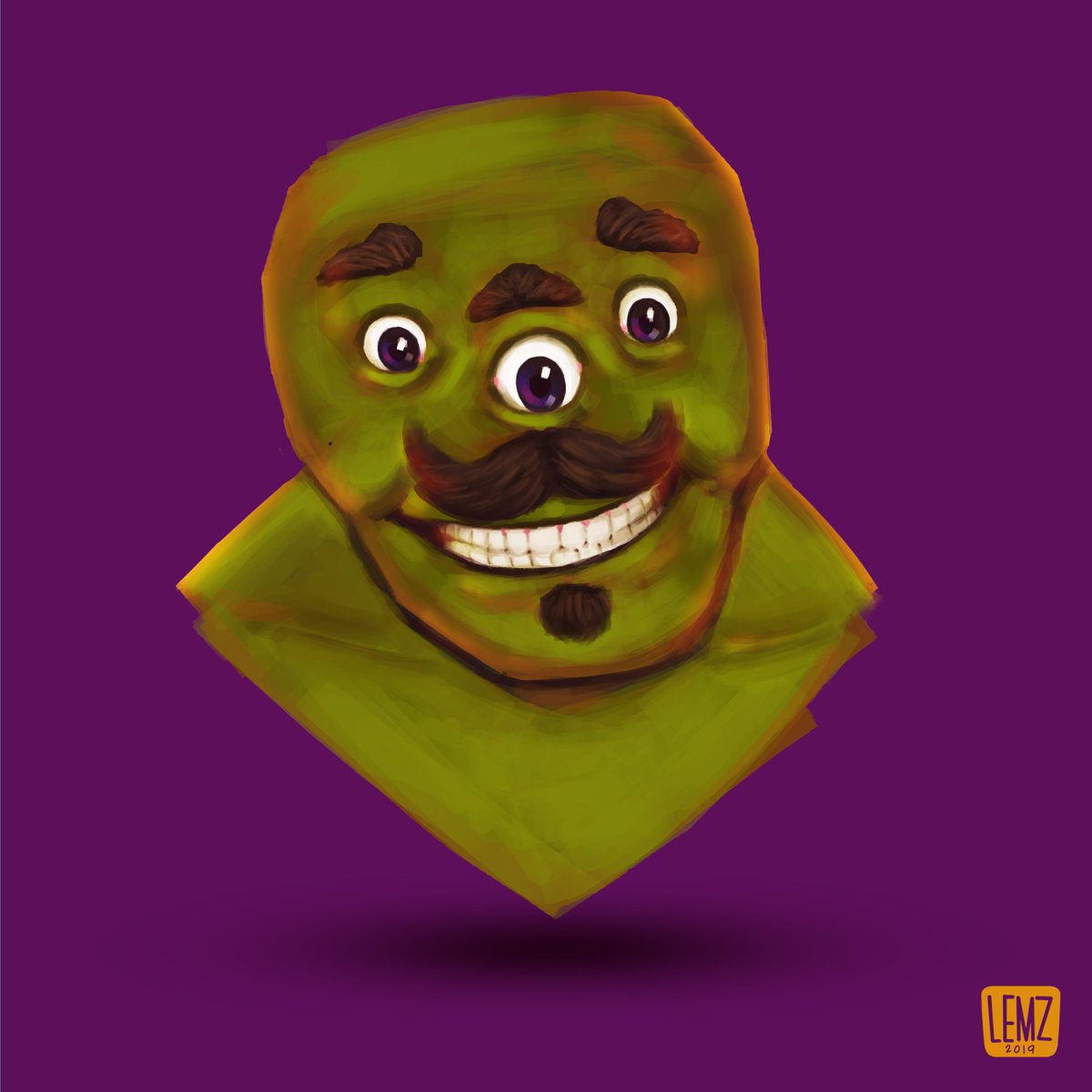 ADrawingPotato's tweet photo. Just a happy happy giant alien boi being happy ๐
#Art #alien #space #illustration #lemz #ADrawingPotato #mustache #smile #ThreeEyed #green #giant https://t.co/f7jkSg2wKe