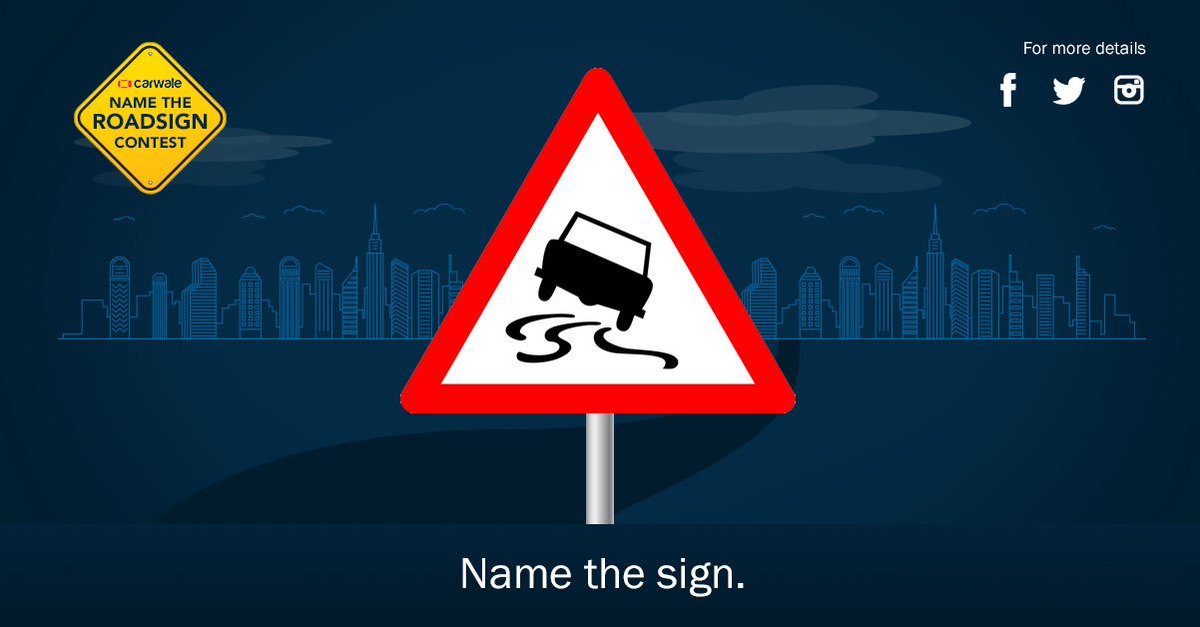 CarWale's tweet image. #NameTheRoadSign Contest - Here is the #Question4 on #Day4.
Participate and stand a chance to win Exciting Goodies.
TnC: bit.ly/NameTheRoadSign 
#Contest #ContestAlert #NameTheSign #RoadSafetyWeek2019
