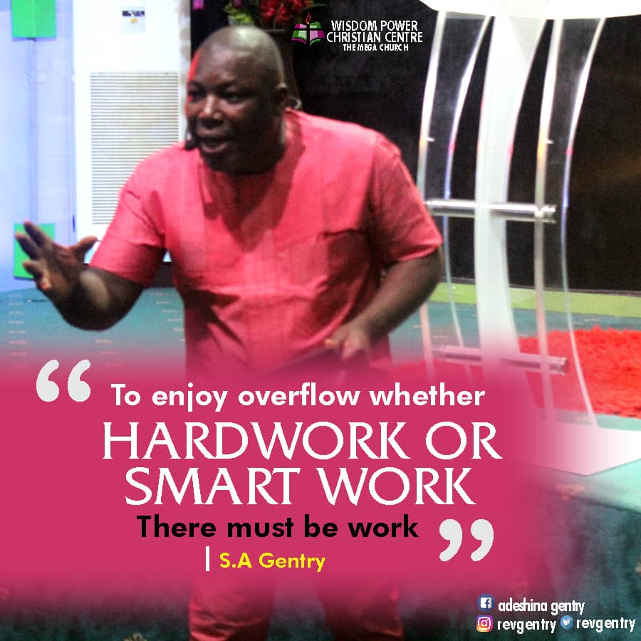 revgentry's tweet photo. To enjoy overflow whether hardwork or smartwork there must be work
#wisdompowerchristiancentre #themegachurch #wisdommandate #overflow #revgentry https://t.co/qKv6xfDADM