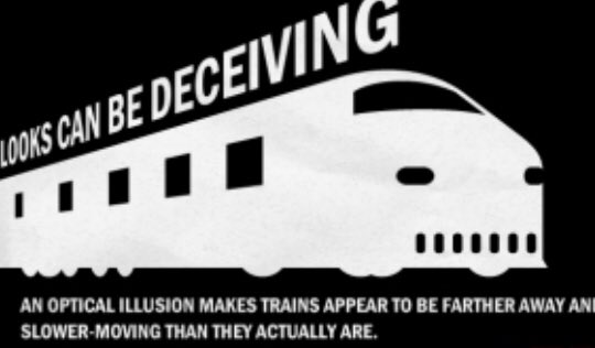 CAOpLifeSaver's tweet photo. The train you see is closer and faster-moving than you think. A deadly optical illusion, Never try to beat a train! #StopTrackTragedies #NotWorthTheRisk
#WaitForTheTrainToPass https://t.co/Srx8nhd83M
