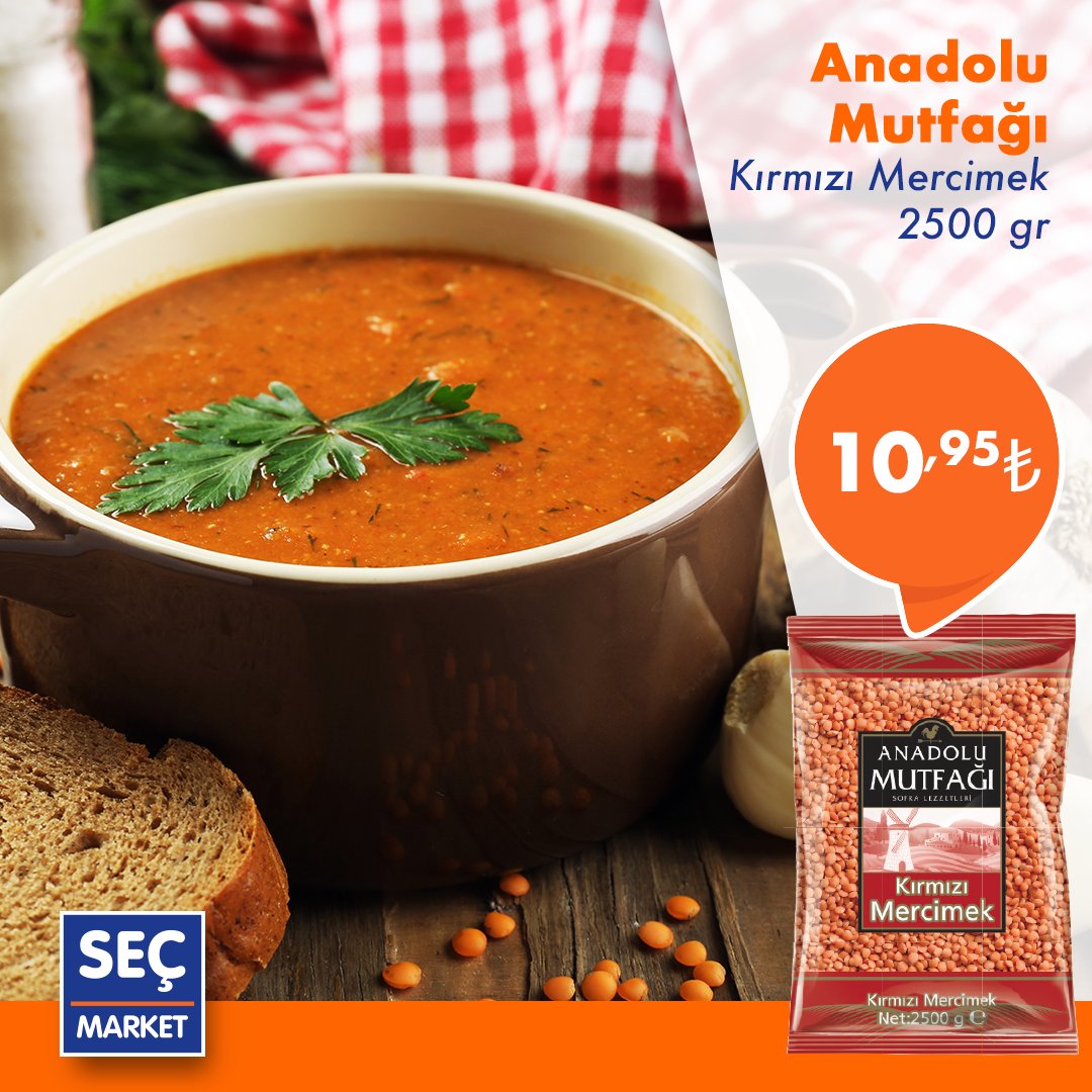 Sıcacık bir mercimek çorbası ile içinizi ısıtın.