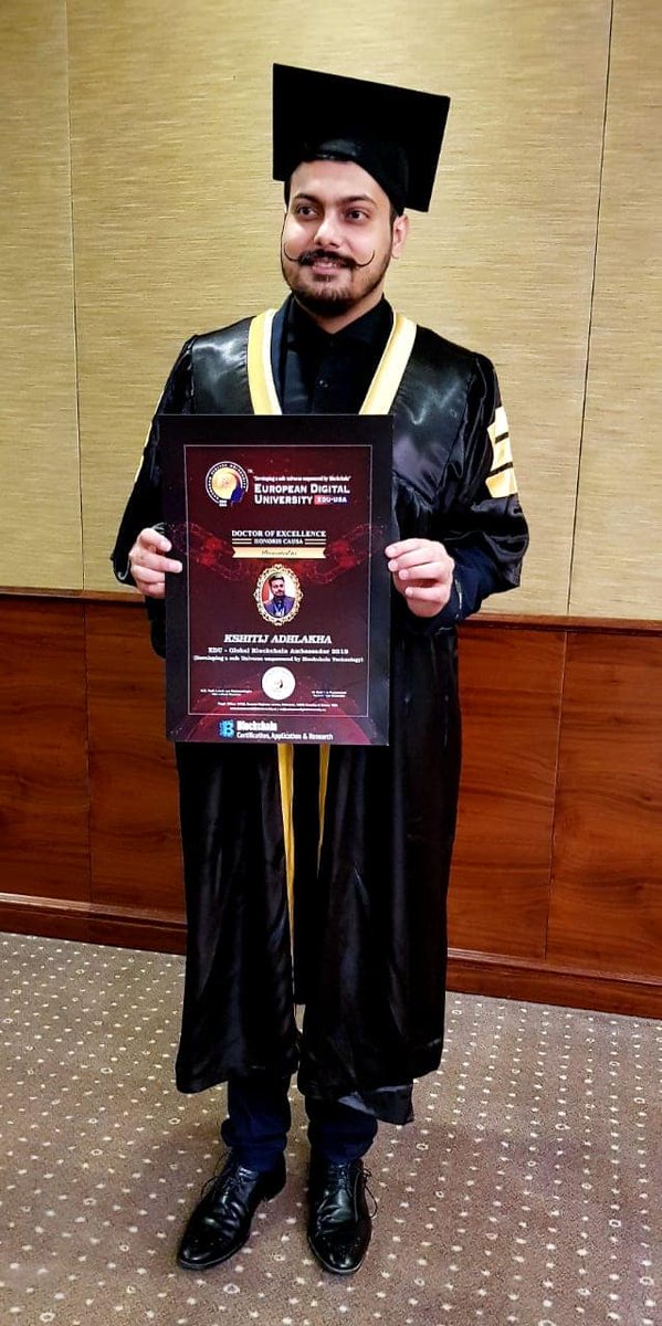 AShamoor's tweet image. QuickX delighted to share that our COO Received Honorary Doctorate for the work done in Blockchain by EDU- USA ( The only University entirely dedicated towards Blockchain education. )

Also appointed as the Global Blockchain Ambassador for the University
#QuickXProtocol #crypto