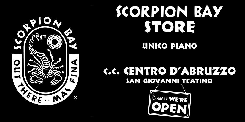 ScorpionBay1987's tweet photo. Dal 6 Febbraio siamo anche al Centro Commerciale Centro d'Abruzzo a San Giovanni Teatino (CH)! #unusualway87 #newopening #store https://t.co/kVRD6D7ci6