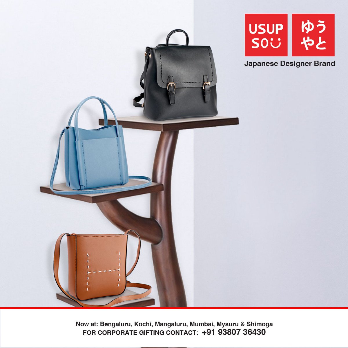 usupsoin's tweet photo. Look suave with these stylish bags. Choose from 3000+ Japanese lifestyle products and make your life smarter. #Usupso now in #Bengaluru #Mangaluru #Mumbai #Kochi #Shimoga #Mysuru #Lifestyle #Toys #Electronis #Gifts https://t.co/xfkwPz4Xdb