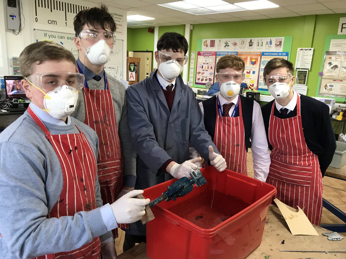 PHGSDT's tweet photo. Our Year 12 A Level Product Design students test out hydrographic dipping as part of their practice Non Examined Assessment. https://t.co/XkGPd1IlYB