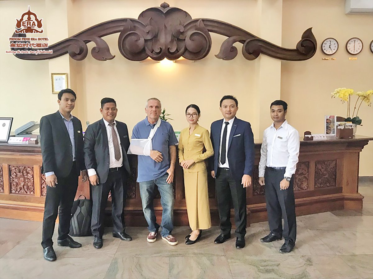 PenhEra's tweet photo. Mr. Martin said: "Good Hotel, good breakfast, friendly staffs ! Thank you for taking care me, I appreciated that ". Please have a safe flight back home and get better soon. We do hope to see you next time. https://t.co/zEOv0Ynh3V