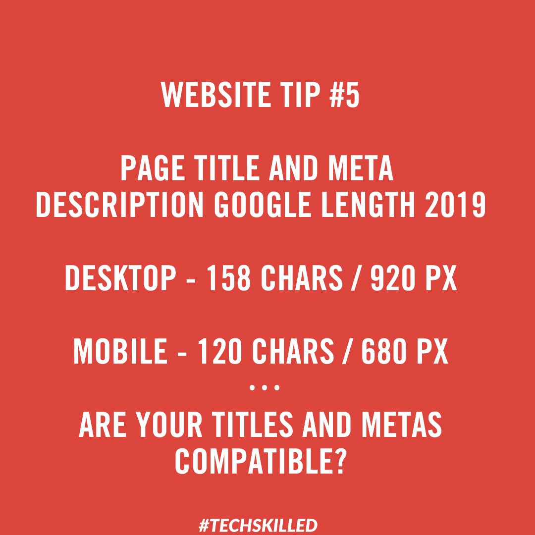 techskilled's tweet photo. Google page title and meta description character length desktop and mobile.
#seo 
#google
#websitehelp
#websitetips
#wordpress
#woocommerce
#bloggingtips https://t.co/OZBnGhvVbS