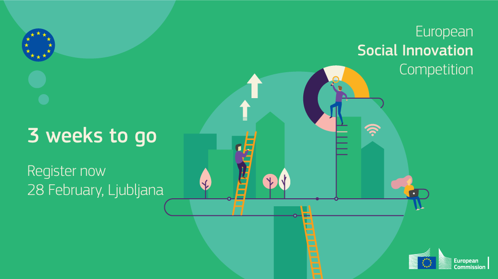 EUSocialInnov's tweet photo. 3 weeks to go until the Launch!
The 2019 #diogochallenge is kicking off in Ljubljana on 28 Feb
Come and join leading players in Europe’s #socinn community and be the first to find out the 2019 Competition theme
Get your free launch ticket ➡️ https://t.co/nycZz82NE7 https://t.co/GuuFJqC96D