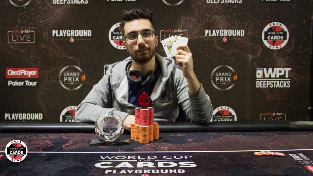 WorldCupofCards's tweet photo. WCC Event #26: Rami Hammoud is our champion #PlaygroundPoker #Poker #Montreal #Kahnawake #WCC2019 https://t.co/SLMT4j3U89 https://t.co/BZGOMMdr4W