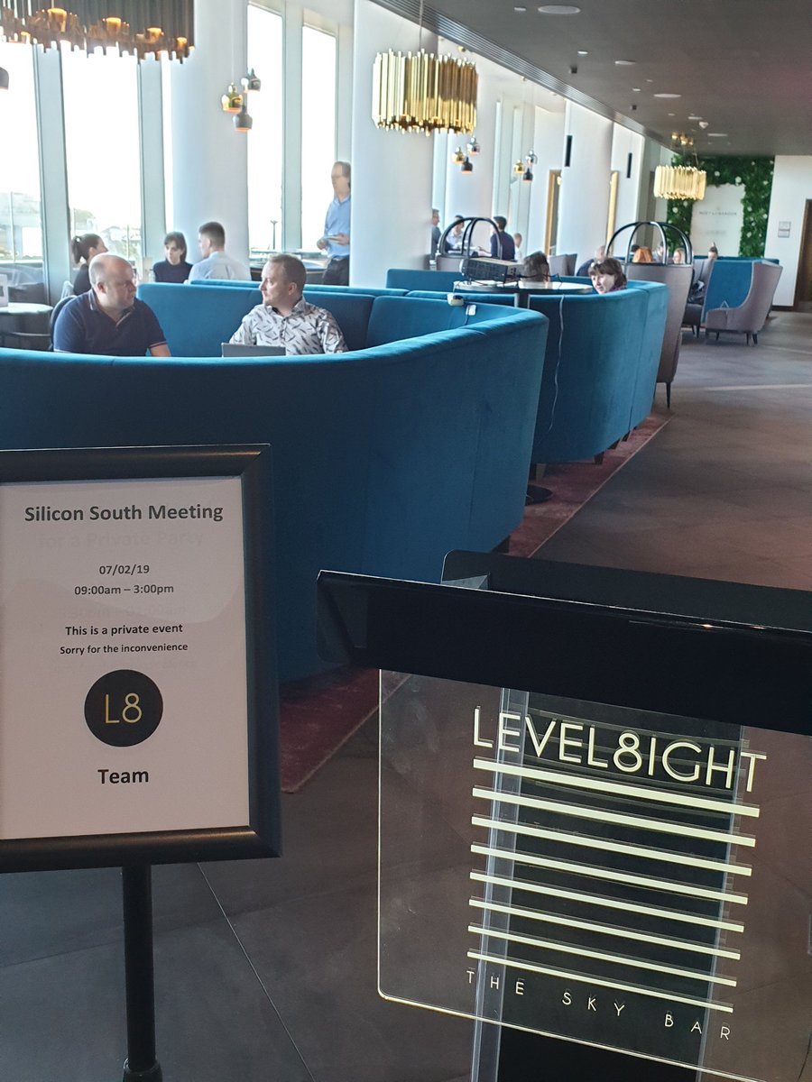 UKSiliconSouth's tweet photo. We welcome all of our guests today to the @hiltonbmouth's @Level8Skybar for The 10th Degree #10D19 #advice #startups #mentoringlab https://t.co/14psTr2ETP