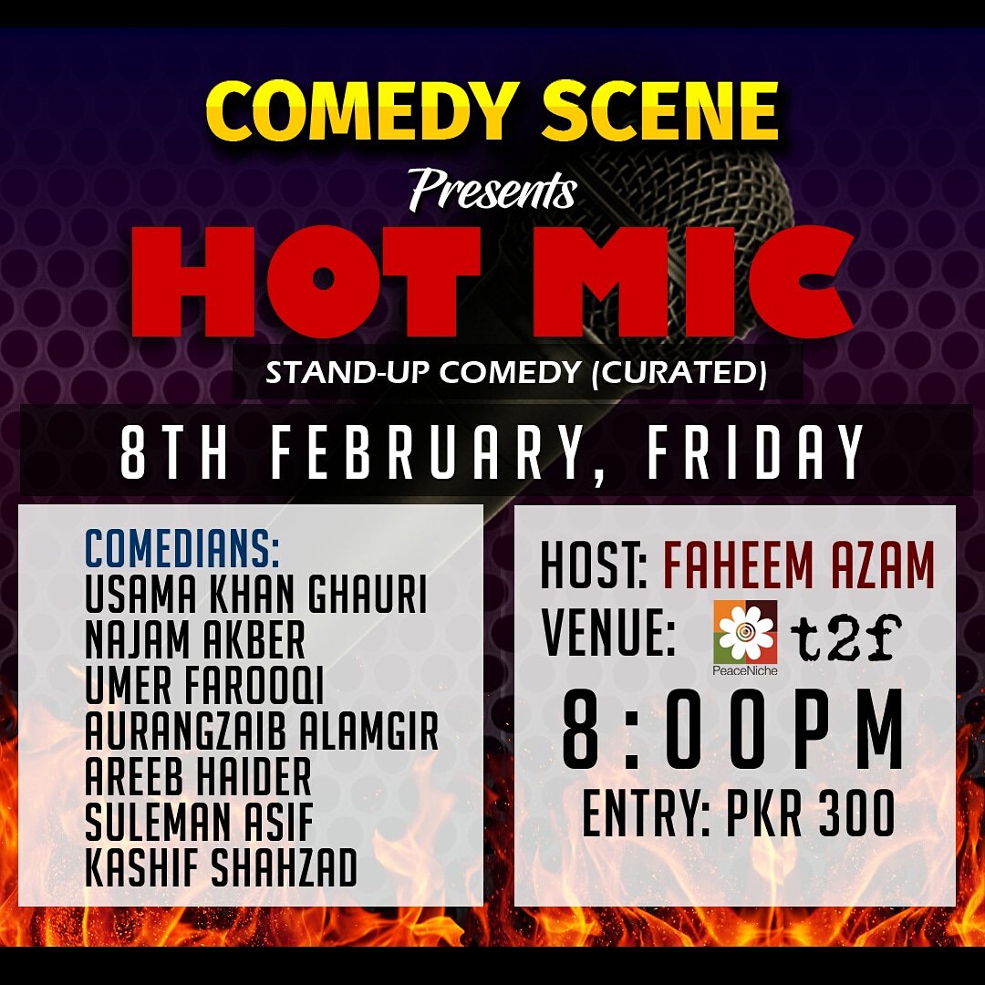 ComedySceneKhi's tweet photo. See you all tomorrow (Friday), at 8:00 PM, at T2F! We're excited to have the maestro @FaheemAzam1 hosting! Tickets will be available at the gate. Mark 'Going' or 'Interested' on the event page linked here:
https://t.co/aOeUuSLmDj
Location of T2F: ( https://t.co/G782ysSAb3 ) ❤ https://t.co/FFxWFj8HJi