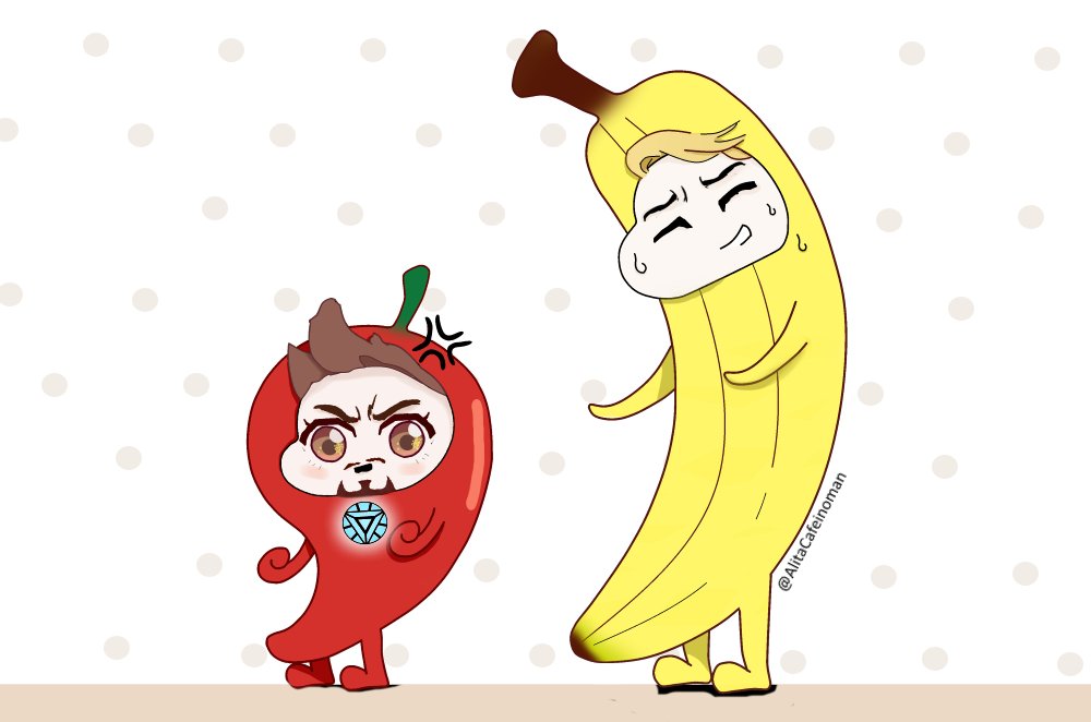 yaoijocker's tweet photo. Yo tengo que hacer #dieta y ps la inspiración dicen que llega en muchas formas :v
Pd: soy mala con los edits digitales :´v
#stony #superhusbands #redhotchilli #banana #TonyxSteve #Noquierohacerdieta #tengohambre https://t.co/aCrnOZgVoH