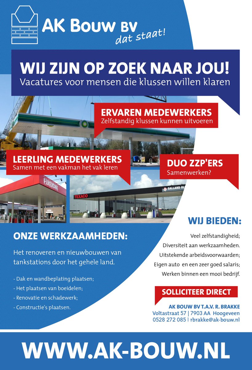 Gevraagd vaklieden en leerlingen!!!
Graag delen.