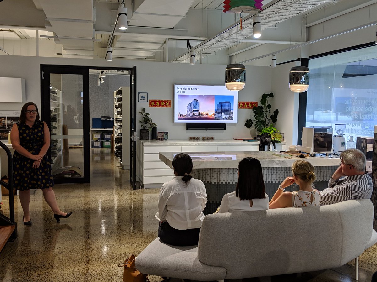 Healthy food, great daylight, magnificent views, circadian rhythms, movement, some of the design strategies used for health and well-being at One Malop St in Geelong <a href="/jessbenorama/">Jessica Bennett</a> @LivingFutureIA <a href="/WELLcertified/">IWBI</a> <a href="/Aurecon/">Aurecon</a> #livingfuture