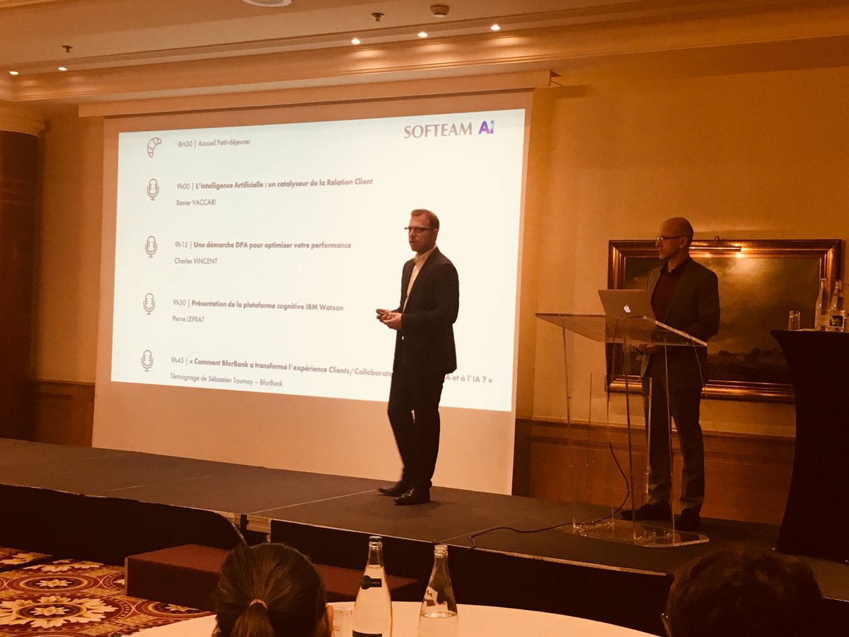 DelfourCharline's tweet photo. Lancement par @xvaccari de la Matinale #SofteamAI @SofteamGroup avec le témoignage de @BforBank https://t.co/GIA1CkTgAv
