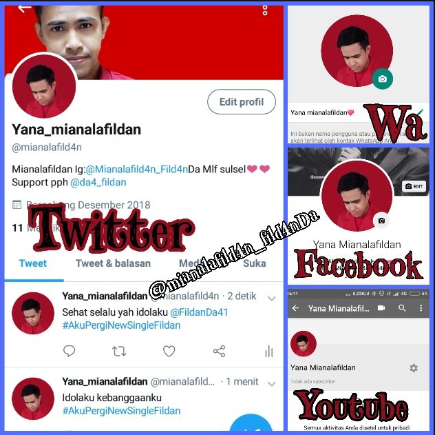 Ini akun sosmed saya Merah 😘
#AkuPergiNewSingleFildan