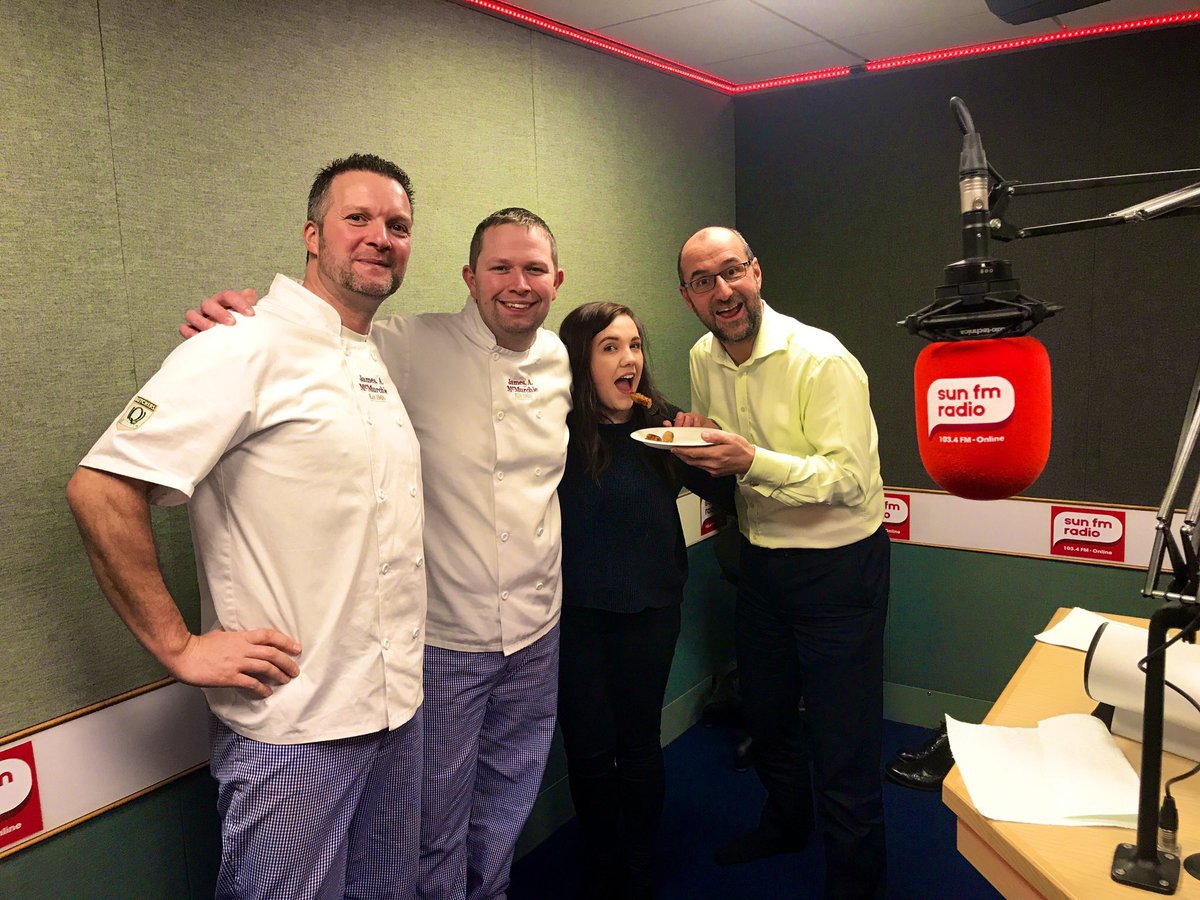 Thanks to John &amp; Brice from <a href="/McmurchieMeats/">Mcmurchie Meats</a> in Hetton for breakfast this morning. They’re #SupremeChampions  <a href="/q_guildbutchers/">Q Guild of Butchers</a> #SmithfieldAwards in London for the 2nd year running 👏🏻👏🏻