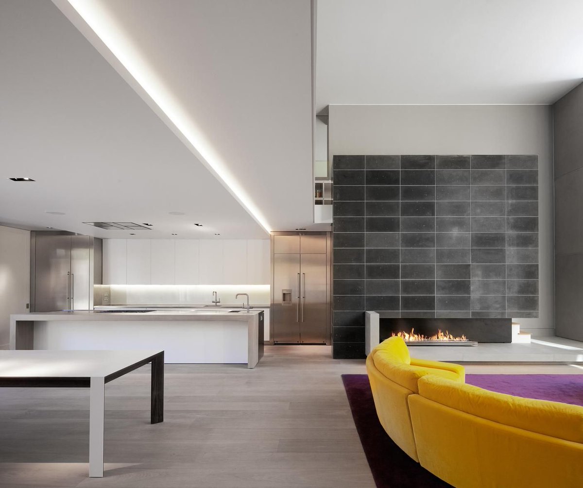 Abbey Road designed by <a href="/AlanHiggsArchi/">Alan Higgs Architect</a> | A four level, #newbuild house in central London, composed of layered planes &amp; contrasting solids and voids. architectsrepublic.com/alan-higgs-arc… 📸by #AlanWilliams
.
Share your new build home project with 100s of architects at ArchitectsRepublic.com