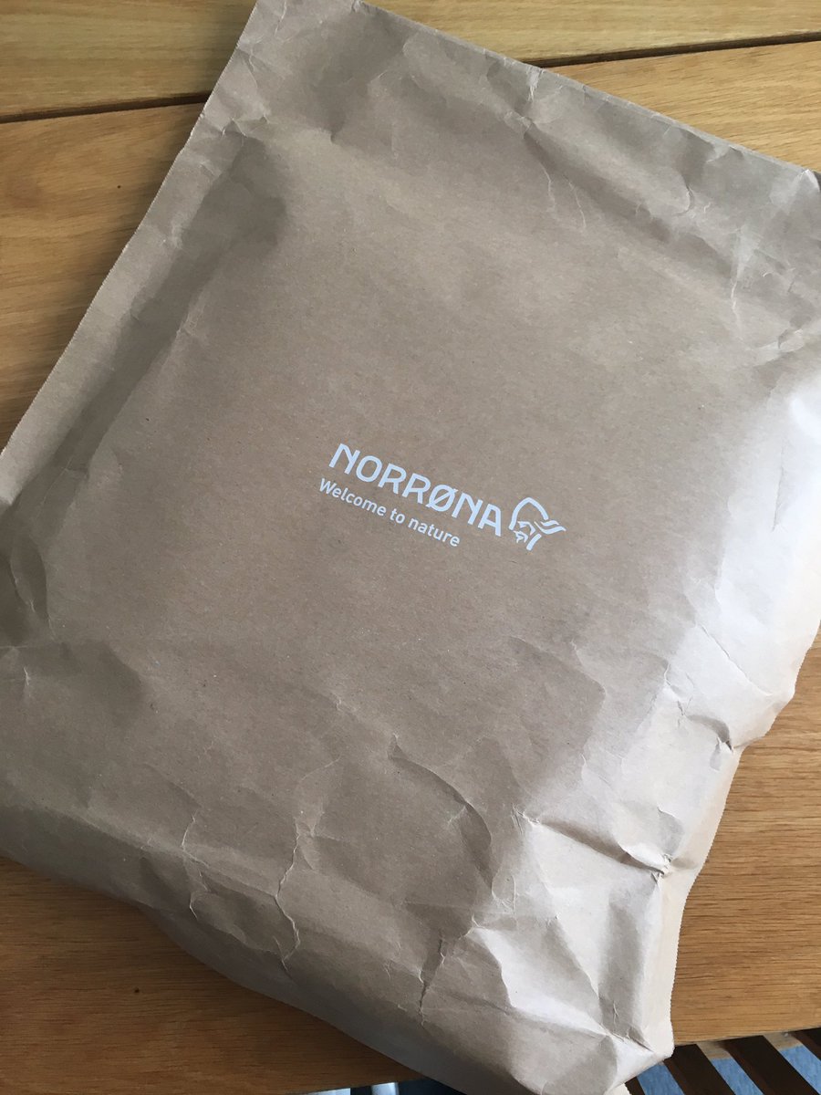 MTerva's tweet image. Snyggaste paketet jag någonsin mottagit via post. Ingen plast👊. Bra gjort @norrona #sustainability