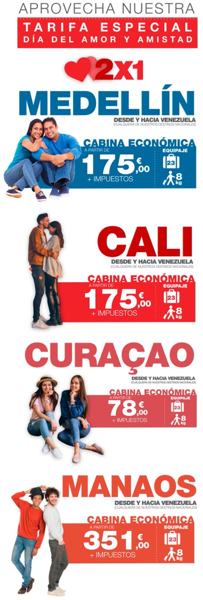 SummerwindGSA's tweet photo. Descubre las tarifas que te trae @AviorAirlines para celebrar San Valentín ❤️ Consulta condiciones en el 902 120 767 o en avior@summerwind.es https://t.co/1oQ4oNGoaP