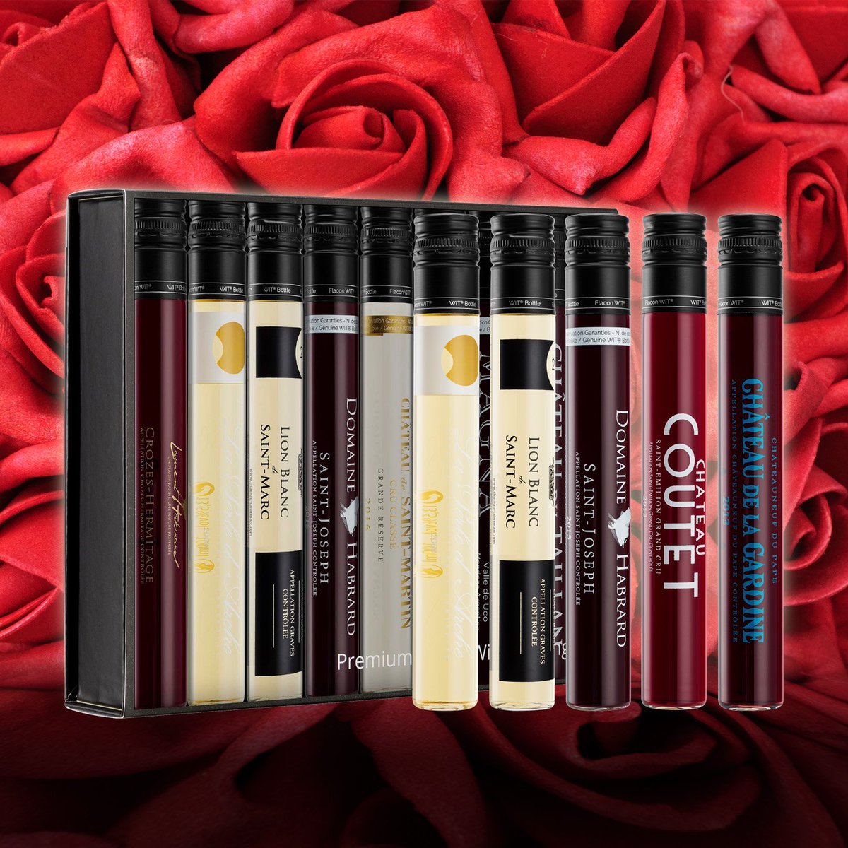 Only a week left till #ValentinesDay! Our premium mixed #wine tasting set allows a variety of reds and whites, making it a perfect #ValentinesDayGift
