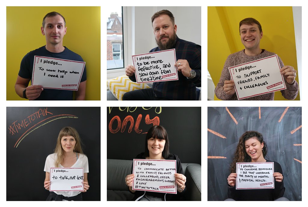 _clairejt's tweet photo. 🙌🙋 Talking about mental health can be daunting, that's why today #teamhive are taking part in #timetotalk day! It's @TimetoChange! #ipledge https://t.co/Kz78nz7bQ9