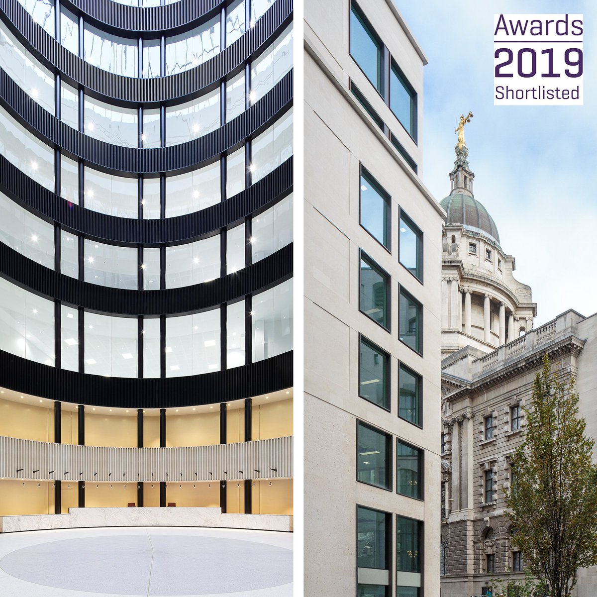 bgyarchitects's tweet photo. We are delighted to announce that The Minster Building and 20 Old Bailey have been shortlisted for the #RICS awards 2019 in the Commercial category! @RICSnews @blackstone @GreycoatLLP @IC_Comms @MinsterBuilding  #Awards #commercial #20OldBailey https://t.co/RZzK3W1tkH