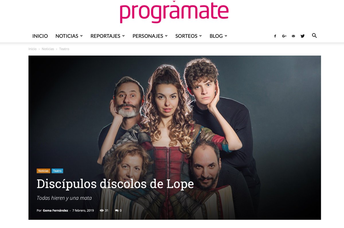 Un grupo de díscolos discípulos de Lope estrenan en el <a href="/fernangomezCCV/">Fernán Gómez CCV</a> "Todas hieren y una mata", una “comedia barroca del siglo XXI", llena de humor, poesía y música en directo, que lleva la firma del ronlalero Álvaro Tato y produce <a href="/_AyTeatro/">Ay Teatro</a> 👉 cort.as/-Eall #Madrid