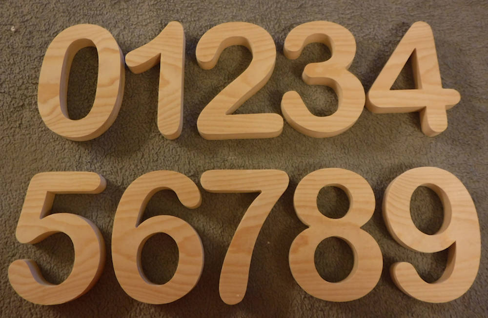 Complete Set of Numbers 0-9,  Arial Rounded 5 to 7' tuppu.net/7b0a089d #Etsy #EtsyFinds #WoodenNumbers