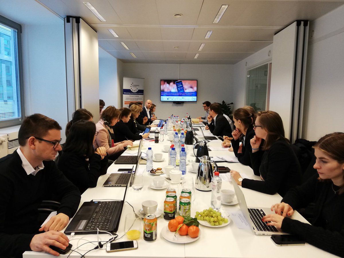 Ecommerce_EU's tweet image. Our Roundtable on &quot;Ensuring a smooth transition to #StrongCustomerAuthentication for #onlinemerchants&quot; just started. On the agenda: presentation from @stripe on &quot;Managing #payments in an #SCA world&quot; and presentation  on &quot;Merchants&apos; perspective on transition to #SCA&quot;. #ecommerce
