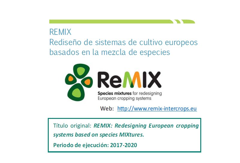 NavarraAgraria's tweet photo. Qué es #REMIX? La mezcla de especies en #cultivo para mejorar uso de nutrientes y agua, aumentar productividad y resiliencia al #CambioClimatico ☀️Conoce más sobre @RemixIntercrops Sistemas d cultivo Mezcla de especies #MIXturas y otros proyectos @IntiaSa https://t.co/KIFvwjT2Mf https://t.co/EP1sPNxYhv