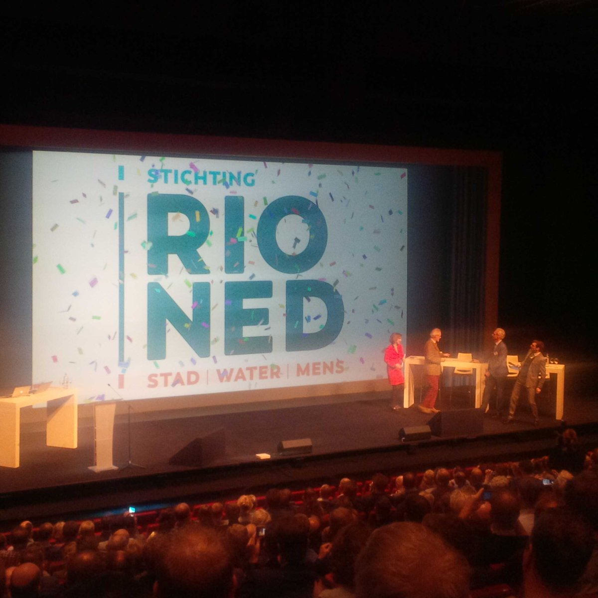 BureauLeiding's tweet photo. #RIONEDdag 2019: van harte gefeliciteerd #RIONED met nieuwe logo, als eerste voor @CoravanNieuwenhuizen #MinIenW https://t.co/DN0BXzaehZ