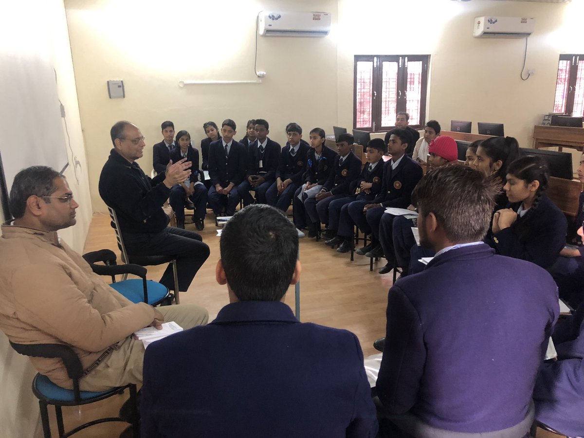 24 new scholars were enrolled for Project Dhruv in Rishikesh yesterday. Mensa India president <a href="/KishoreAsthana/">Kishore Asthana</a> is interacting with them. All these students have a Mensa qualifying IQ of 135+