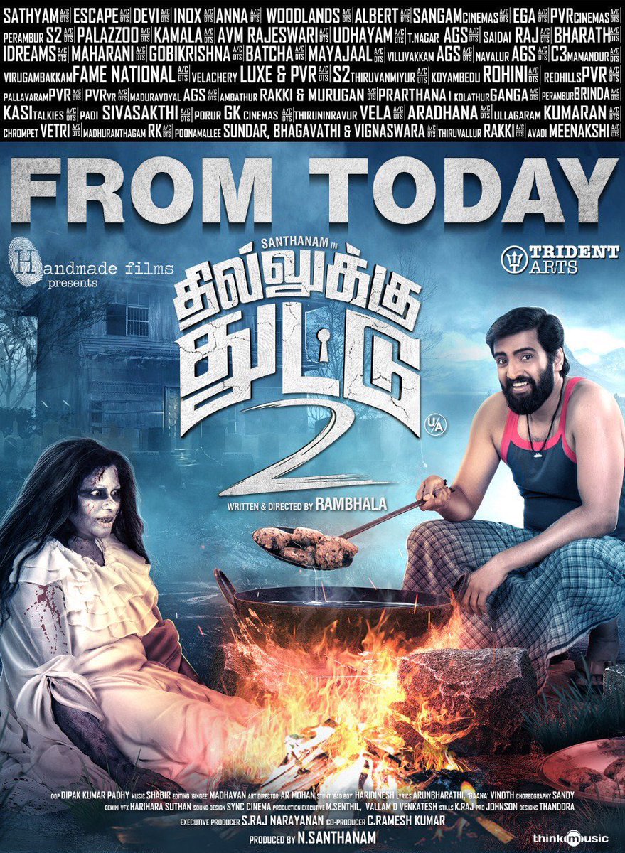 sathishoffl's tweet photo. Counter King @iamsanthanam ๐คฉ๐ Laughed Out Loud after Long Time ๐๐ #DhillukkuDhuddu2 Cracker ๐คฃ Pls do watch with yo Families #LaughterGuaranteed #SantaRox ๐๐คฉ @rajnarayanan11 #Raambala #MottaRajendran ๐ Sure Shot ๐๐ https://t.co/ufvsoHZWQF