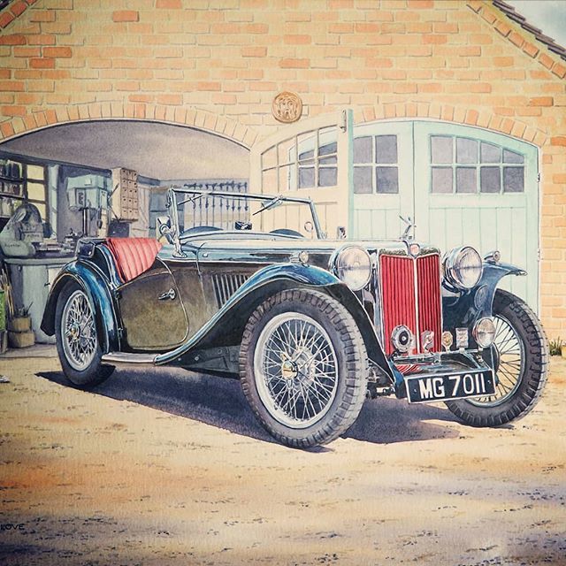 What a stunning classic car! Bob had the pleasure of painting this refurbished MGTC for a customer. You can find out more details about custom paintings at bobspendlove.co.uk

#classicvehicle #classiccar #mgtc #painting #custom #commissionart #watercolour #garage #wirewh…