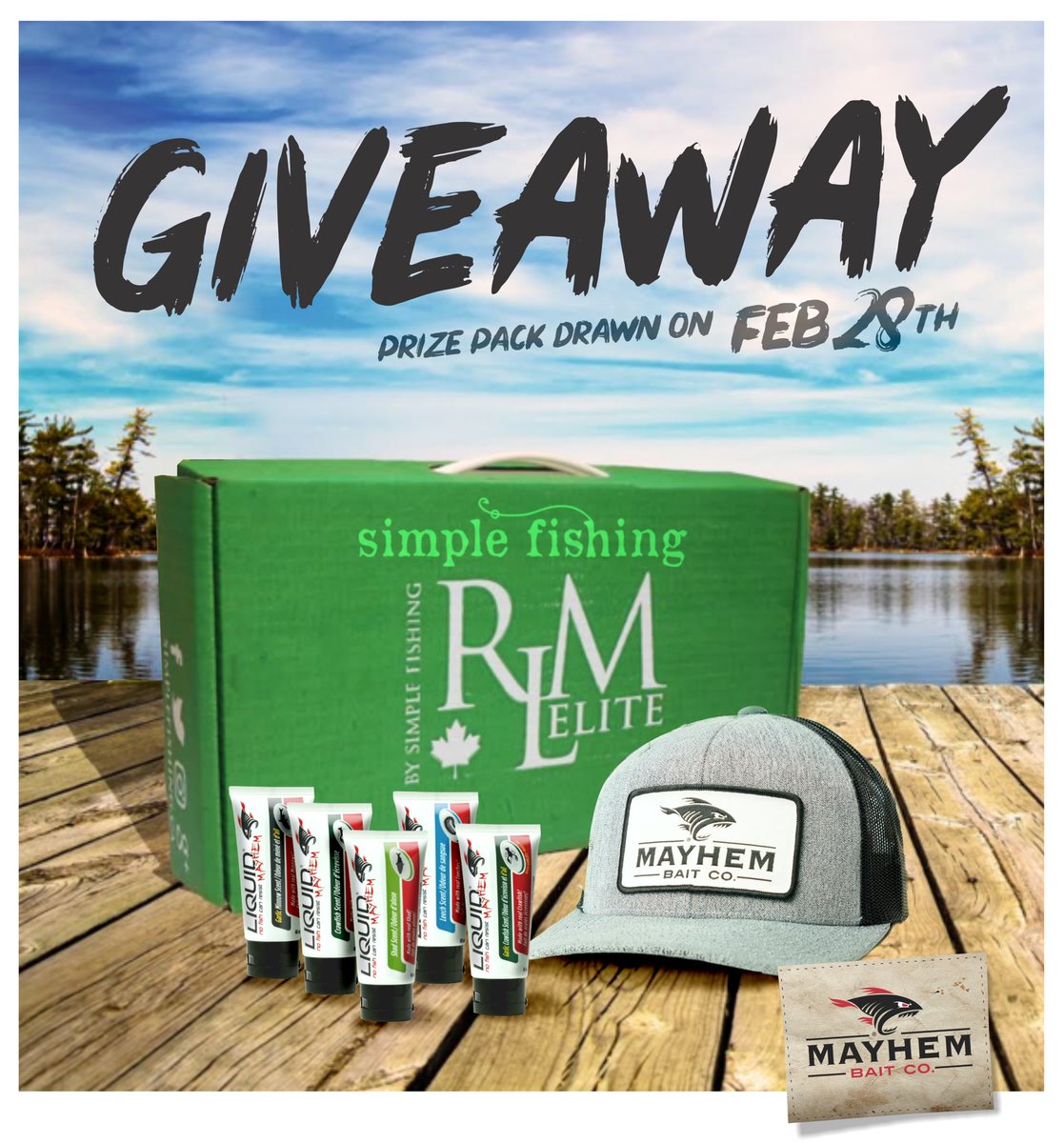 LiquidMayhem_'s tweet photo. INSTAGRAM GIVEAWAY! We have teamed up with #SimpleFishing to bring you a fantastic Instagram giveaway! Simply follow @simplefishing.ca & @liquidmayhem on Instagram and tag 3 people on Instagram for your chance to win. Winner to be drawn Feb 28th! https://t.co/mfEVFNeMOb