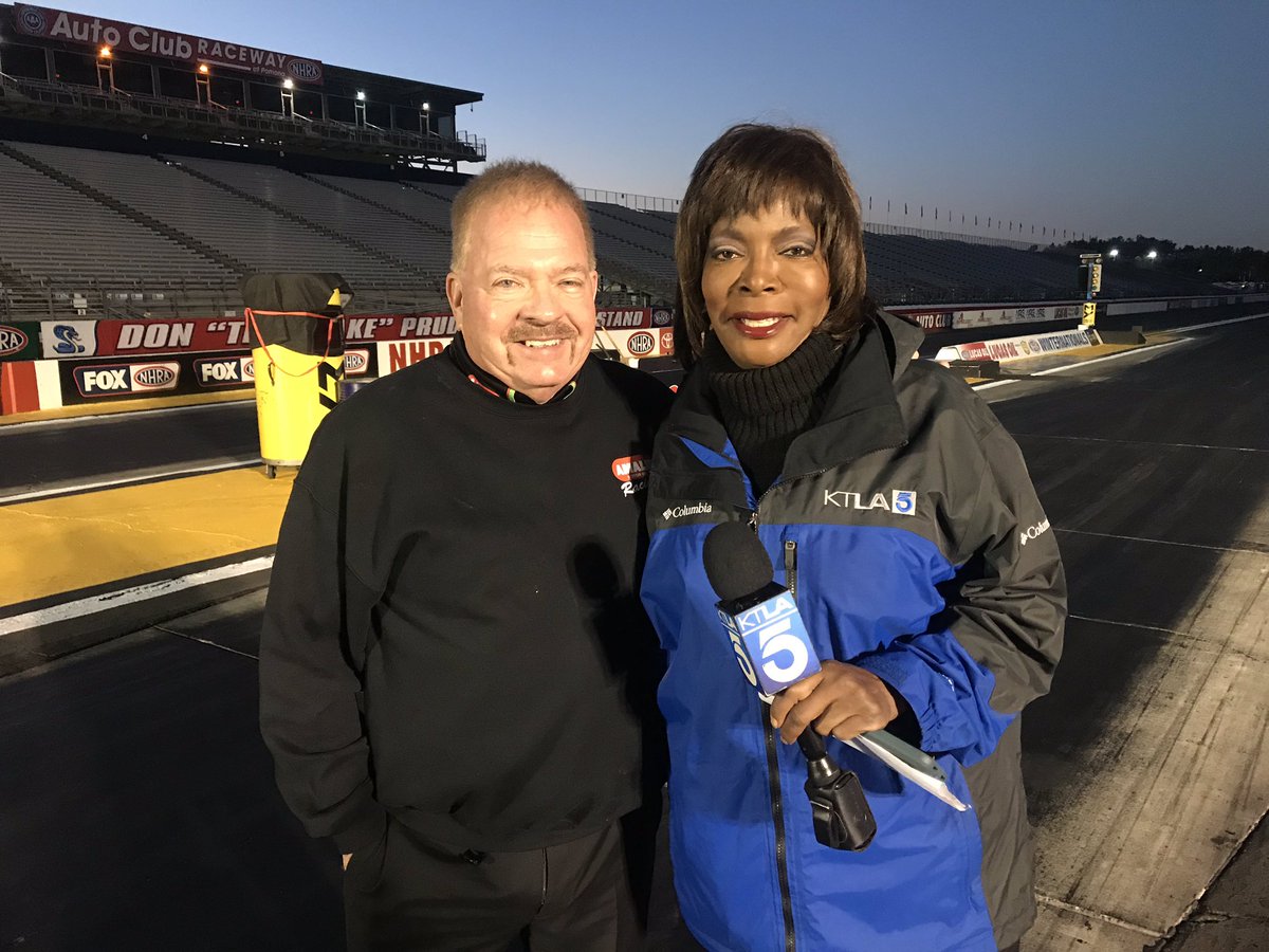NHRAPR's tweet photo. Rise and shine west coast fans☀️ KTLA is joining us out at the track this morning talking to drivers about the #Winternats💨 https://t.co/33fVwvWh87