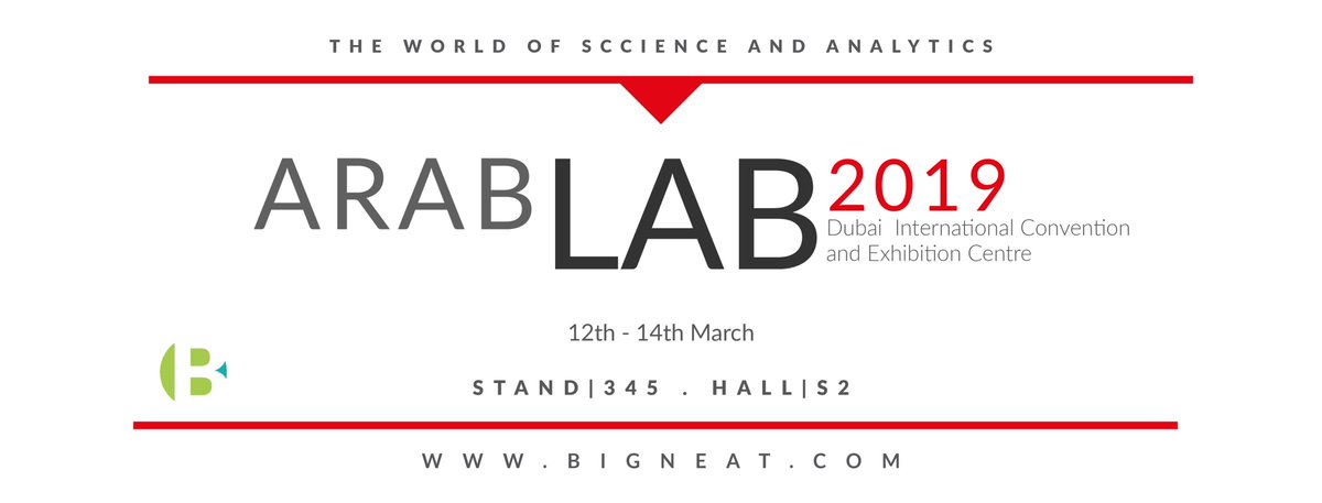 bigneatltd's tweet photo. We're Exhibiting @ArabLab - Be sure to pay us a visit at stand 345 and discuss your options with our export sales manager #arablab19 https://t.co/juGWO18rZ3