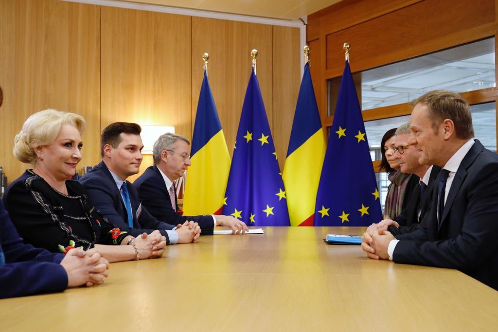 António Costa (@eucopresident) on Twitter photo Meeting with PM <a href="/VDancila_PM/">Viorica Dăncilă</a> on state of play of Romania’s #EUCouncil Presidency #EU2019RO, #SibiuSummit and Rule of Law. Maybe I’m old fashioned but I still believe that it’s for judges, not politicians to decide who’s guilty and who’s innocent. Meeting with PM <a href="/VDancila_PM/">Viorica Dăncilă</a> on state of play of Romania’s #EUCouncil Presidency #EU2019RO, #SibiuSummit and Rule of Law. Maybe I’m old fashioned but I still believe that it’s for judges, not politicians to decide who’s guilty and who’s innocent.
