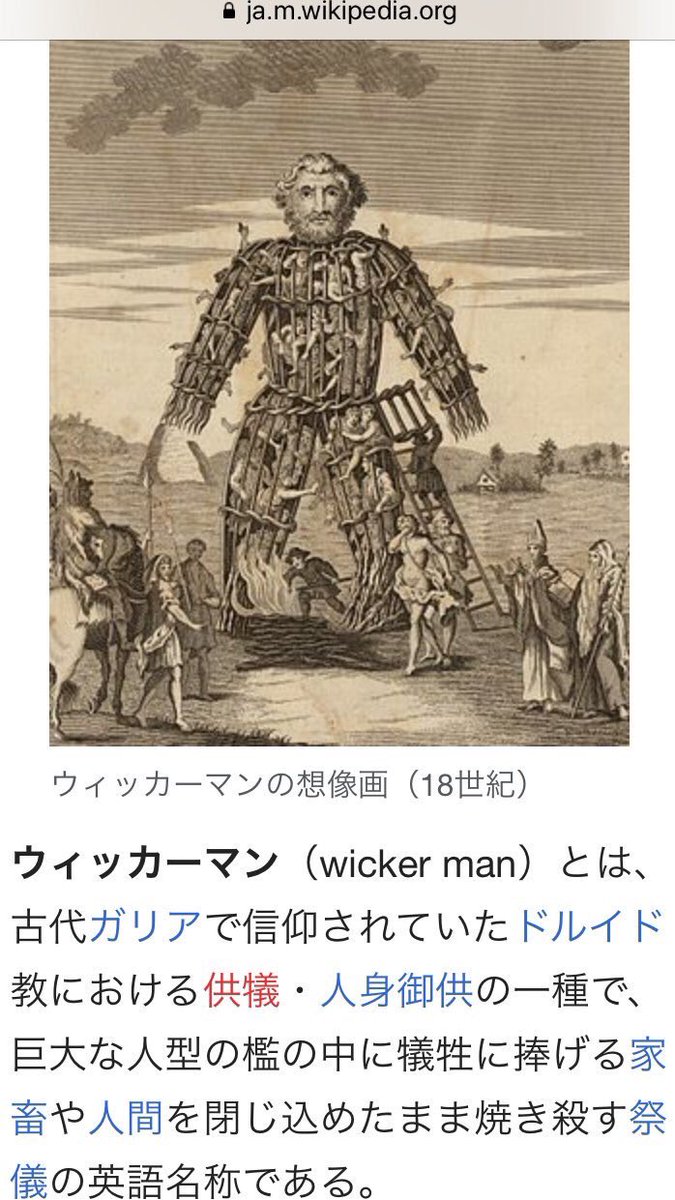 Fruit Jam 失礼します 16年11年6日に起きた 神宮外苑火災死亡事件の被害者が 佐伯健仁 けんと 君という名です ドルイド教の生贄儀式の時期と重なりますし 木製ジャングルジムでの火災もウィッカーマンを模したものと思われます 生贄儀式であっ