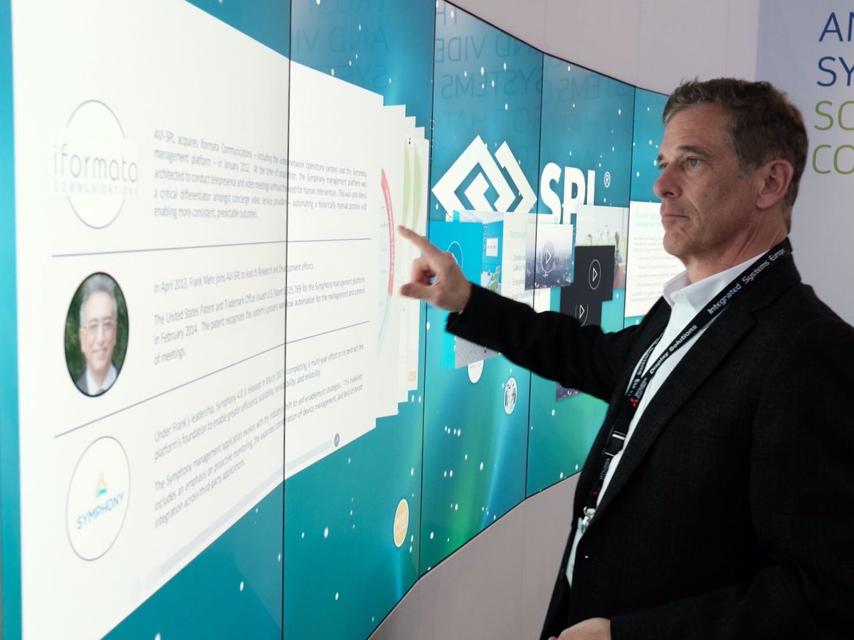 multitaction's tweet photo. Stop by Booth 11-C155 to see our Partner, @avisplinfo’s presentation on MultiTaction’s 1x5 XNB iWall at #ISE2019. See what’s possible and how it can be used to share your company’s story! #avispl #multitaction https://t.co/HY9dKusp3c https://t.co/XR3en1CXWv https://t.co/cT4lecuA1c