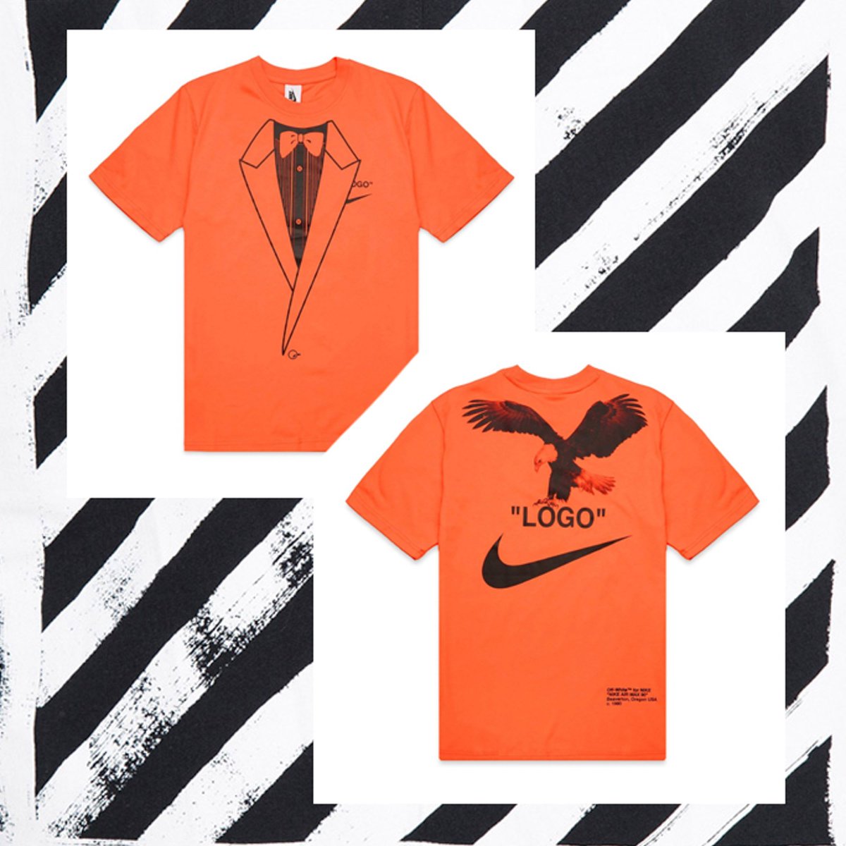 nike off white orange tee