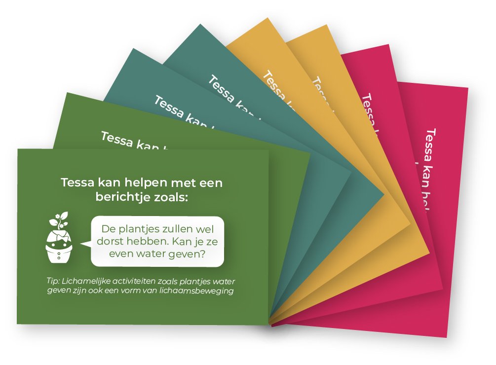 tinybotsNL's tweet image. Benieuwd naar de mogelijkheden voor berichtjes die je door #Tessa kunt laten uitspreken? Op  tinybots.nl/inspiratie vind je handige tips en je kunt onze inspiratiekaarten gratis downloaden! #ehealth #zorgrobot #ouderenzorg #dementie #ZLP #zorgtechnologie #innovatie