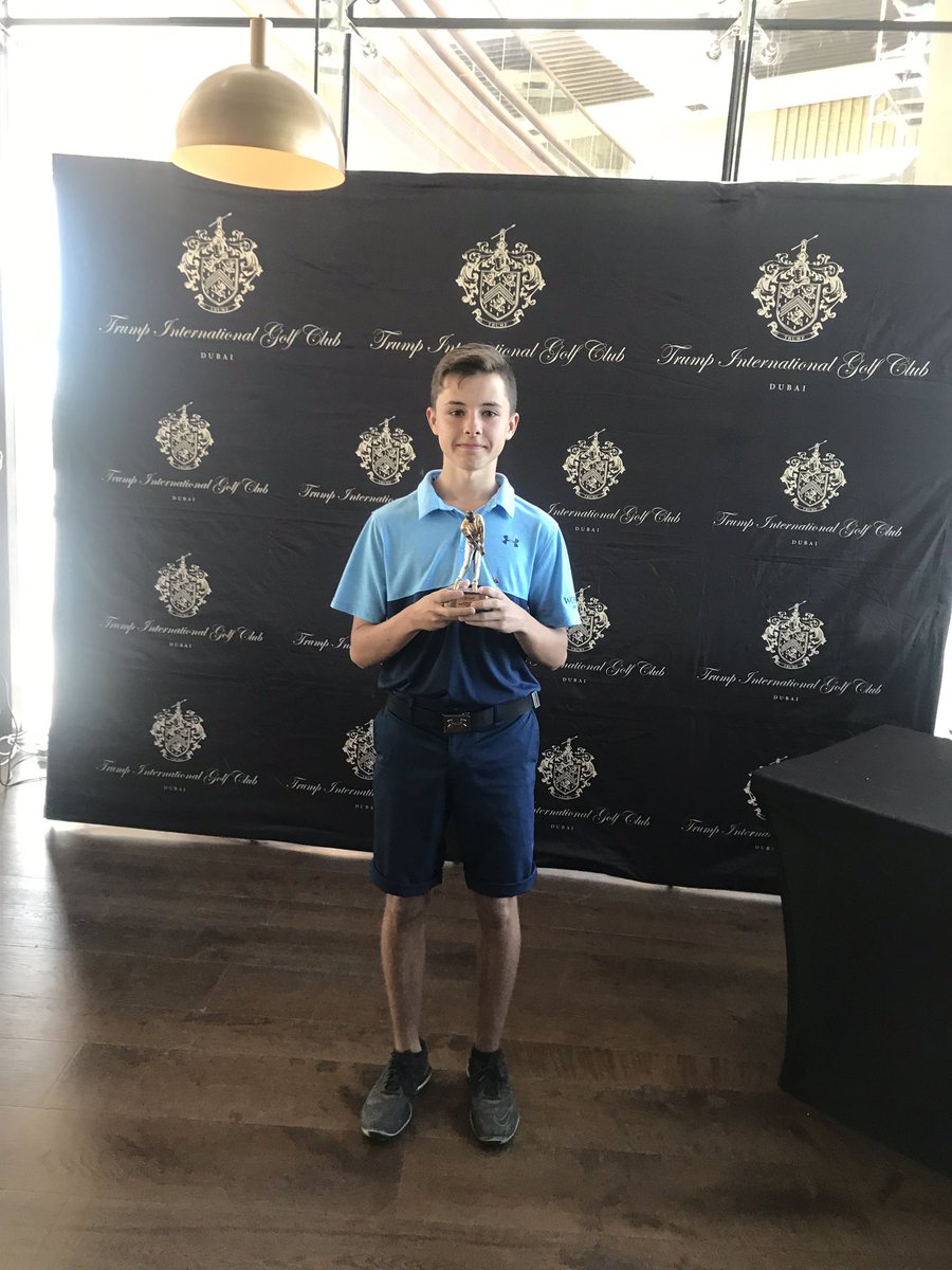 DESCgolf's tweet photo. At the 2019 BSME Schools Golf Open @TrumpGolfDubai Dubai English Speaking College individual winners Jay (2nd division A) and Sam Mullane (3rd division A) @descdubai @VizzardChris @descpe @DESC_Skyhouse @desccoast @descdesert @DESC_Earth @Sport360 @DubaiEyeSport https://t.co/tF8rbDWJrn