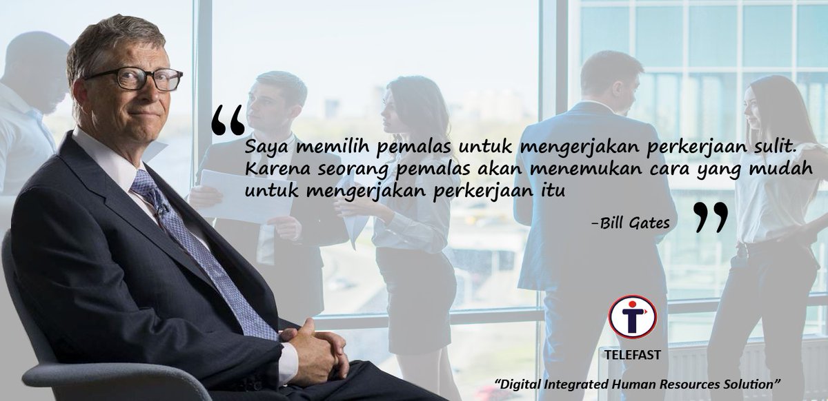 Telefast_id's tweet photo. Tips menyiaasati rekan kerja pemalas menurut Bill Gates..
#Telefast #HumanResources #HR #HRSoftware https://t.co/xXcXiALV1j
