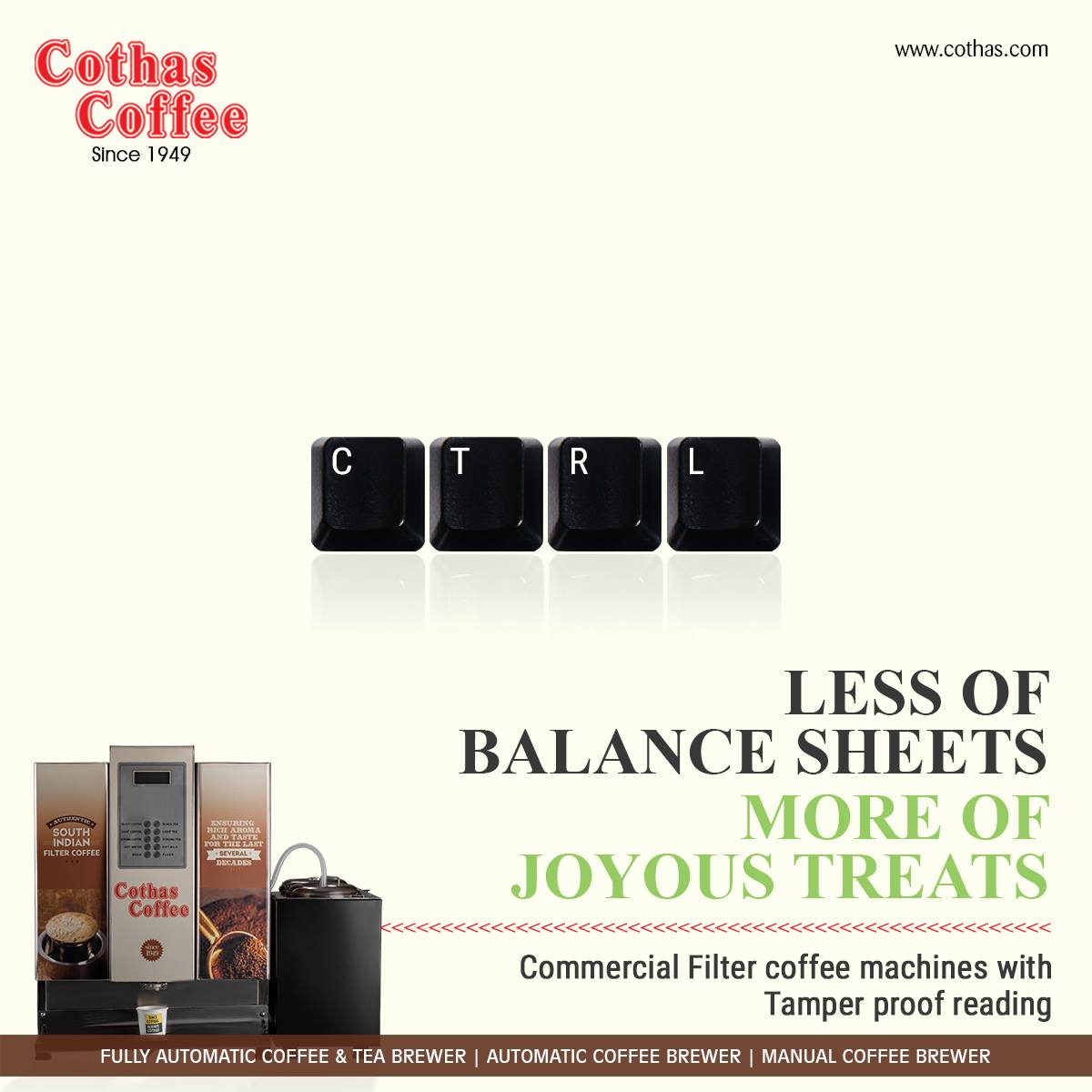 Cothas_Coffee's tweet photo. Stay in control with our intuitive and innovative commercial beverage solutions. 
Know more >> https://t.co/5liLk430Vt
#CoffeeMachines #CommercialSolutions #Office #Corporate #CothasCofee #Bangalore https://t.co/tCcsxbQyQE