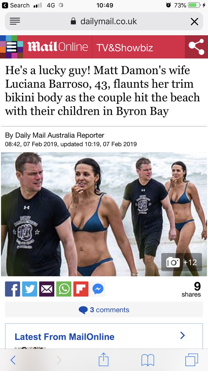 afuahirsch's tweet photo. So is a man whose wife is not “bikini body” ready an “unlucky guy” All this talk - quite rightly - of the detrimental effects of social media on young women, while the press is continuing to talk trash about our bodies in plain sight. @DailyMailUK stop #bodyshaming https://t.co/hnZ1wB4P55