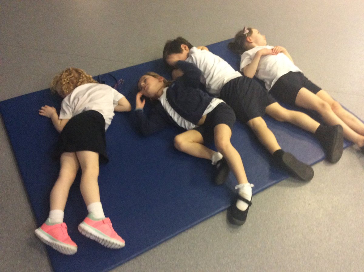 Relaxing after a tough gymnastics lesson!