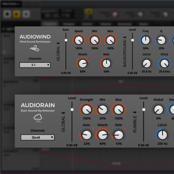We are proud to announce the release of AudioWind and AudioRain plugins for <a href="/fmodstudio/">FMOD</a>!  Synthesizers dedicated to creating wind sounds, ambiance sounds, background, and rain sound. lesound.io/product/audiow… lesound.io/product/audior… #FMOD #GameAudio