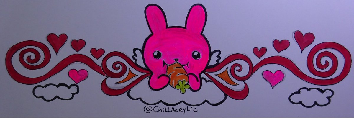 ChillAcrylic's tweet photo. #ValentinesDay #Bunny #Kawaii #drawing by @ChillAcrylic https://t.co/B44ol1t4kv
